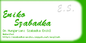 eniko szabadka business card