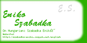 eniko szabadka business card